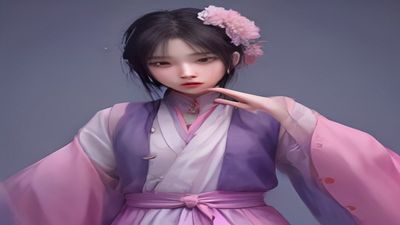 韩国K-POP偶像团体MV封面，成员在高科技舞台上表演，蓝紫色灯光特效炫目，亚洲mv久久永久看片韩语专区